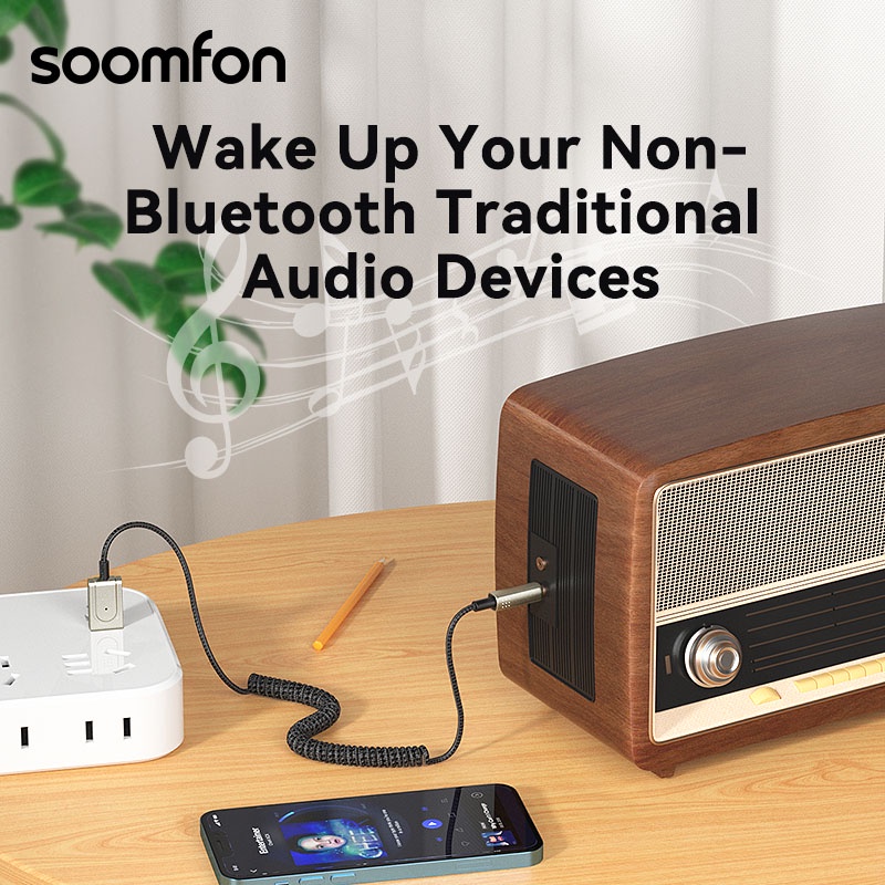 Thiết Bị Nhận Tín Hiệu Âm Thanh bộ thu phát Bluetooth 5.1 Aux Sang USB 3.5mm Cho Loa / Nhà Ở / Xe Hơi