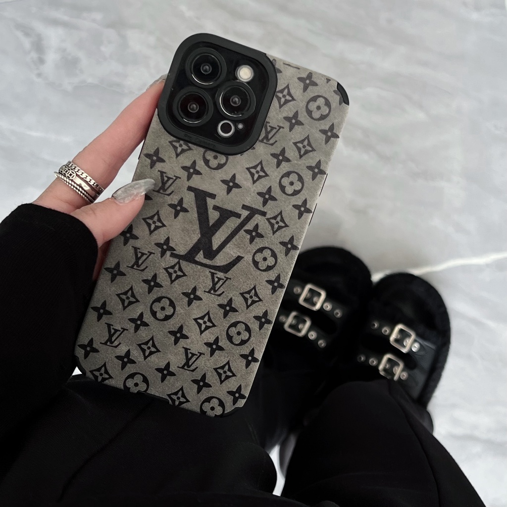 Ốp Điện Thoại Bằng Da Màu Trơn Thời Trang Cho iPhone 14 11 XR 12 X 13 Pro Max