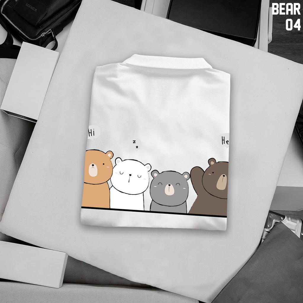 Áo Polo Cổ Bẻ Bear Cute Vải Xịn Fullbox, Thoáng Mát Thấm Hút Mồ Hôi Chuẩn Form Sang Trọng - BEAR 04