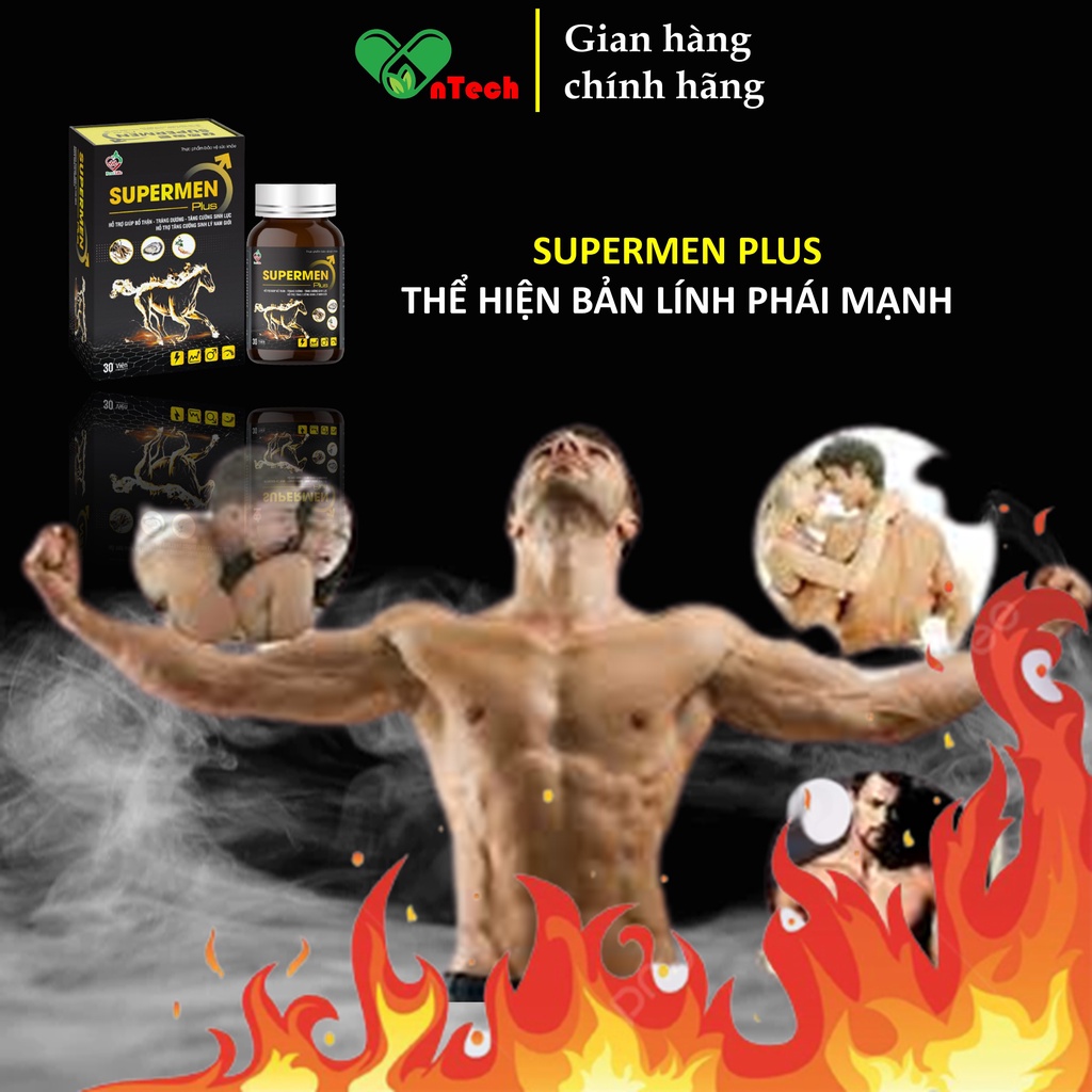 Tăng cường sinh lý Best life SUPERMEN Plus cải thiện tình trạng xuất tính sớm rối loạn cương dương hộp 30 viên