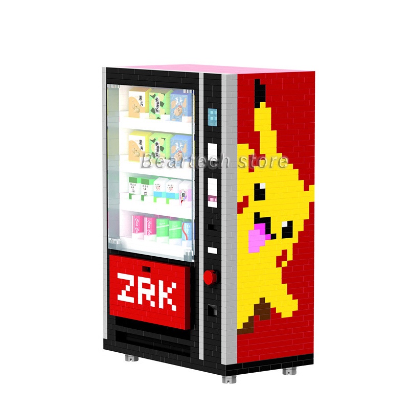 Bộ đồ chơi xếp hình micro hình máy bán hàng tự động mini cho trẻ 7823