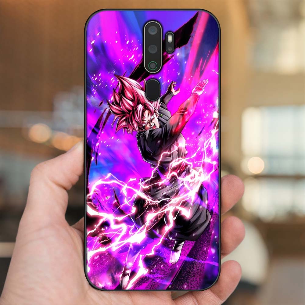 Ốp lưng Oppo A5 2020, A9 2020 viền đen in hình Son Goku Dragon Ball Super Saiyan