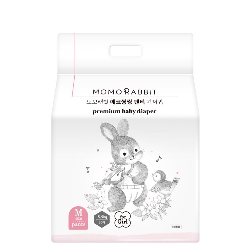 Tã/Bỉm quần GIRL MOMO RABBIT size M30,L28,XL22,XXL18