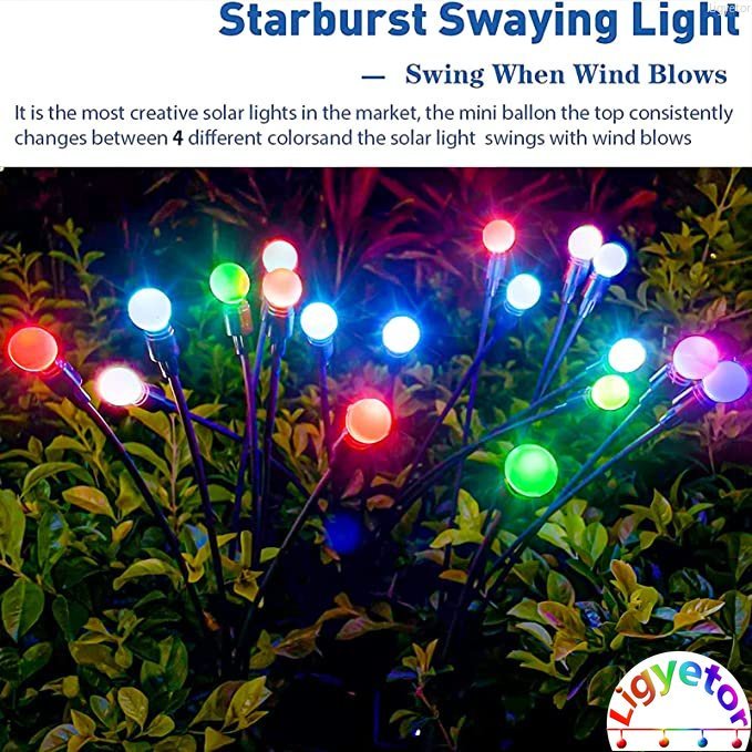 Đèn Led Trang Trí Sân Vườn Sử Dụng Năng Lượng Mặt Trời Thay Đổi Màu Sắc