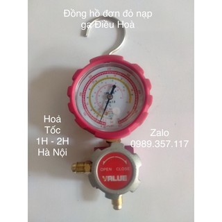 Đồng hồ nạp ga điều hòa đơn đỏ VALUE tốt - bền - chuẩn