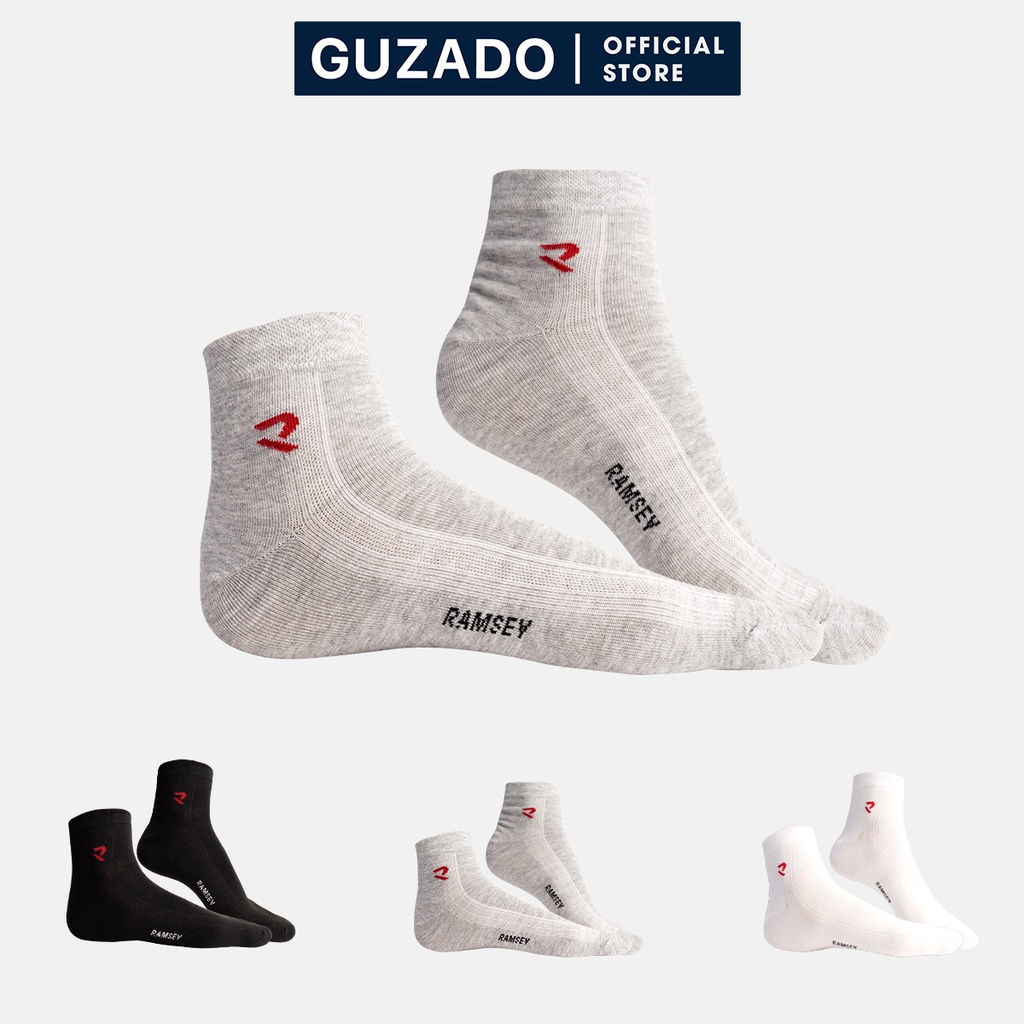 Tất nam cổ dài GUZADO sợi cotton thấm hút,kháng khuẩn cực tốt RSP101