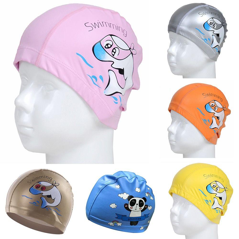 Mũ Bơi Da Pu Co Giãn Free size Cho Bé