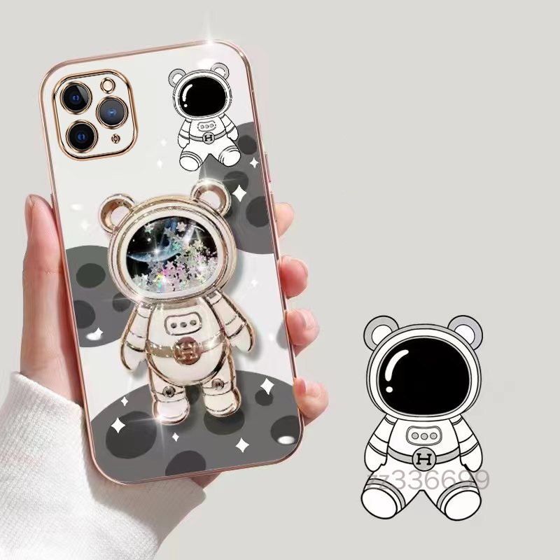 Ốp lưng iphone 11 iphone 11 pro iphone 11 pro max iphone xs max Ốp Điện Thoại TPU Siêu Mỏng Hình Gấu 3D Kèm Giá Đỡ Cho iphone 11 iphone 11 pro iphone 11 pro max iphone xs max