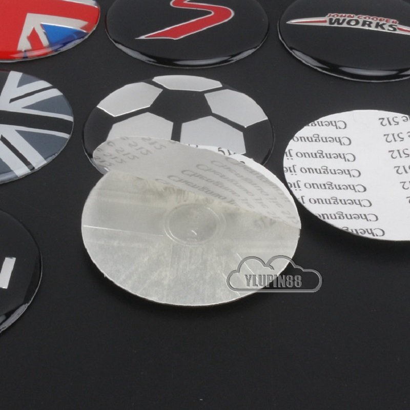 Set 4 Miếng Dán 52mm 56mm Trang Trí Trục Bánh Xe Hơi Mini Cooper S JCW Clubman Countryman R53 R52 R55 R50 F56