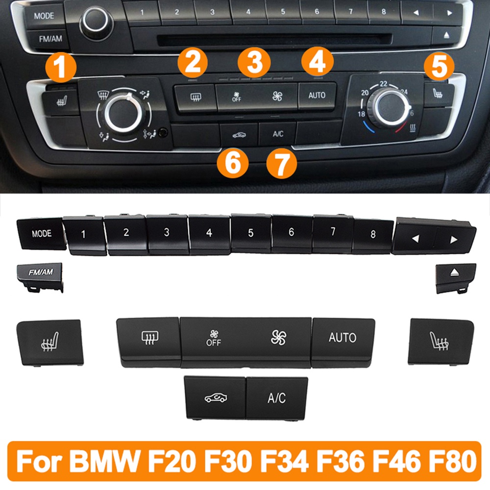 Bộ Nút Bấm Điều Khiển Máy Điều Hòa Xe Hơi BMW 1 2 3 4 F Series F20 F30 F35 F45 F46 F80