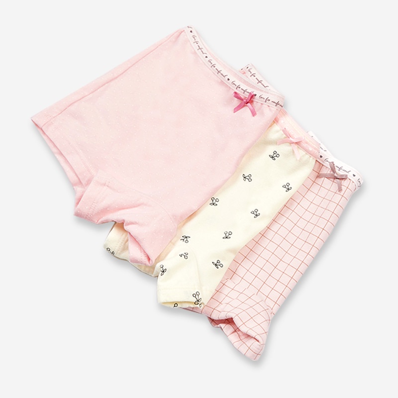 Set 3 quần chip đùi cotton spandex cho bé gái và bé trai Unifriend Hàn Quốc, Size 11-35kg