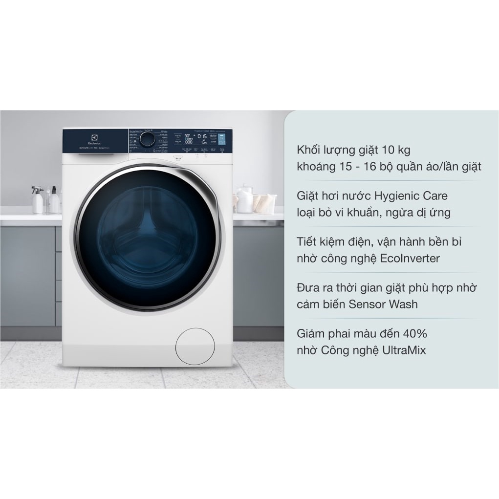 Máy giặt Electrolux Inverter 10 kg EWF1042Q7WB 2021 - Dienmaykhore