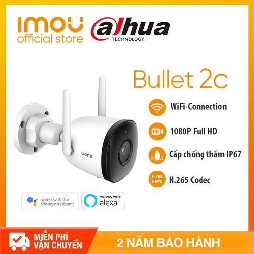 Camera wifi ngoài trời IMOU F22FP, camera imou không dây có màu ban đêm, có mic- 309cctv