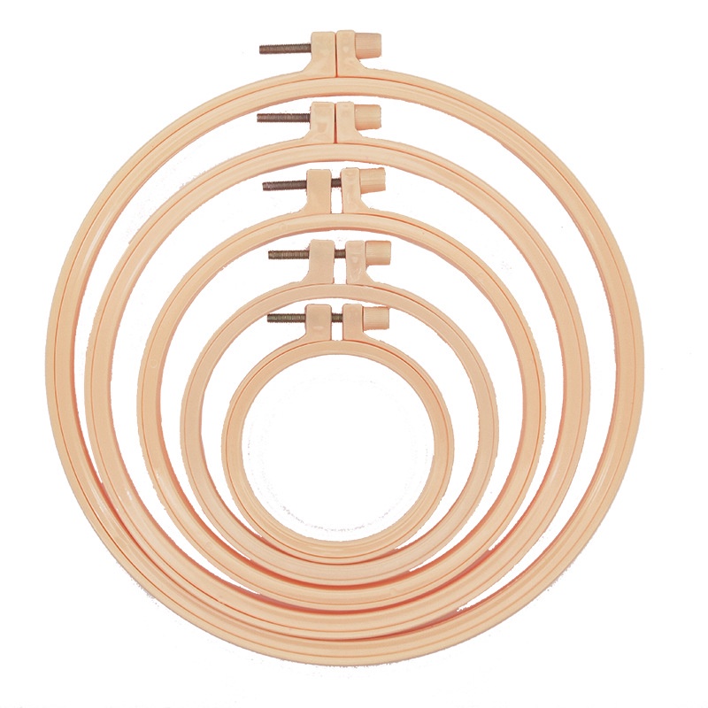 Băng Quấn Khung Thêu Chữ Thập Bằng Nhựa Hình Tròn Nhiều Màu Sắc Chống Va Chạm