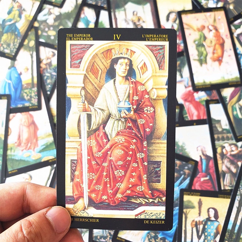 Golden Botticelli Tarot 12*7 cm Paper Manual Card Game
