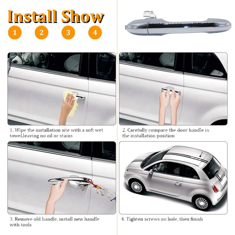 Tay Nắm Cửa Bên Ngoài Chuyên Dụng Cho Fiat 500 2007-2020