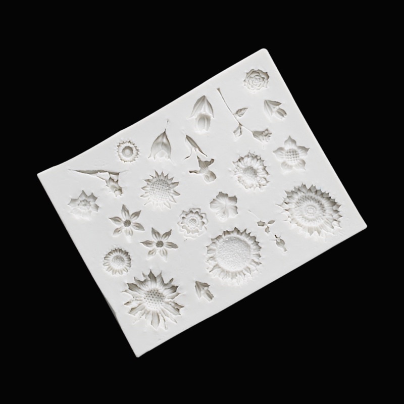 khuôn silicon nhiều loại hoa nhí trang trí bánh