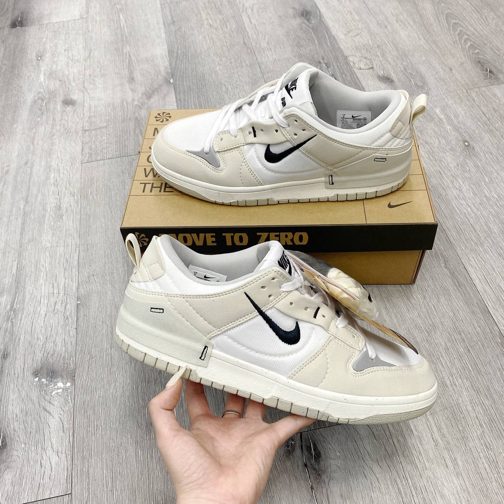 Giày Nike SB Dunk Low Disrupt 2 ‘Pale Ivory Black’ DH8568 Trắng móc đen, 𝗝𝗼𝗿𝗱𝗮𝗻 1 𝗦𝗕 𝗗𝘂𝗻𝗸 𝗟𝗼𝘄 𝗗𝗶𝘀𝗿𝘂𝗽𝘁 𝟮 𝗚𝗥𝗘𝗘𝗡 𝗫𝗮𝗻𝗵 𝗟𝗮́