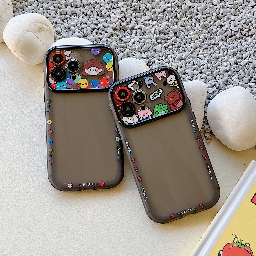 Ốp Điện Thoại TPU Dẻo Trong Suốt Họa Tiết Hoạt Hình Cô Gái &amp; Động Vật Cho iPhone 14 13 12 11Pro Max 14 Plus