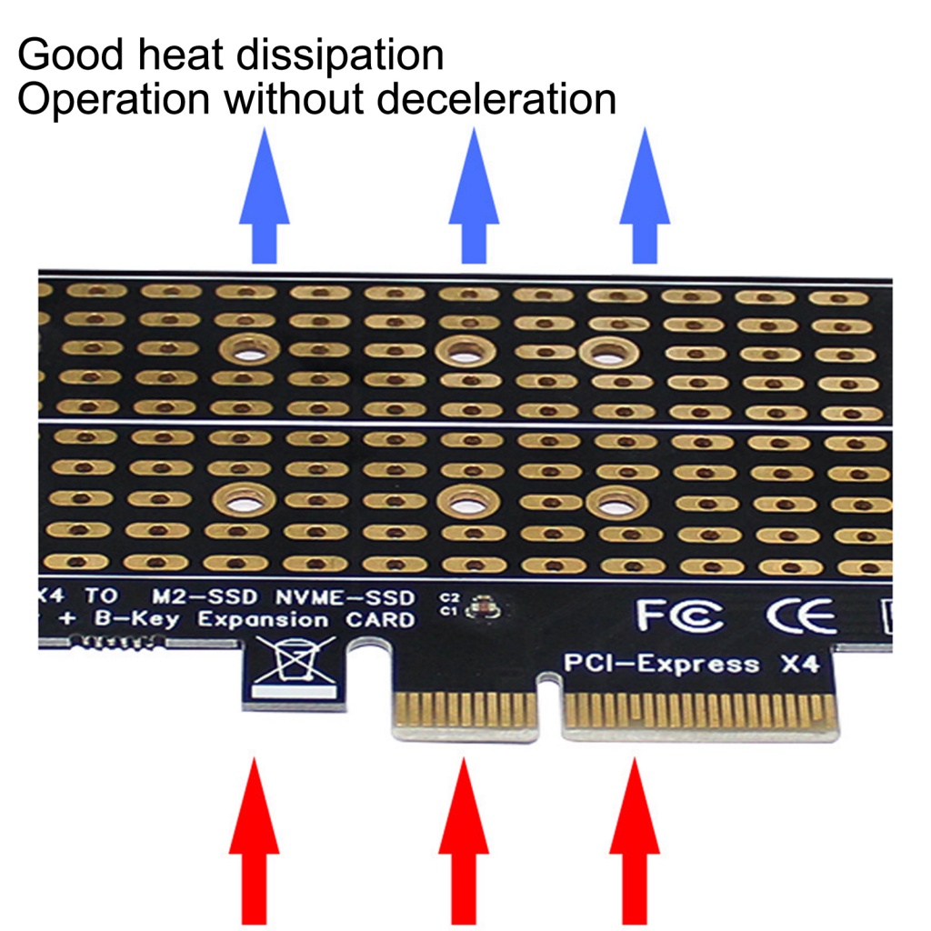 Bảng Mạch Chuyển Đổi Mở Rộng GV02 M / B Key M.2 NVME / NGFF Sang PCI-E 3.0 X4 SSD Cho Máy Tính