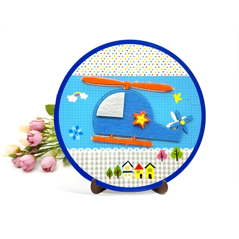 Đồ chơi tranh dán thủ công hình thú có giá đỡ