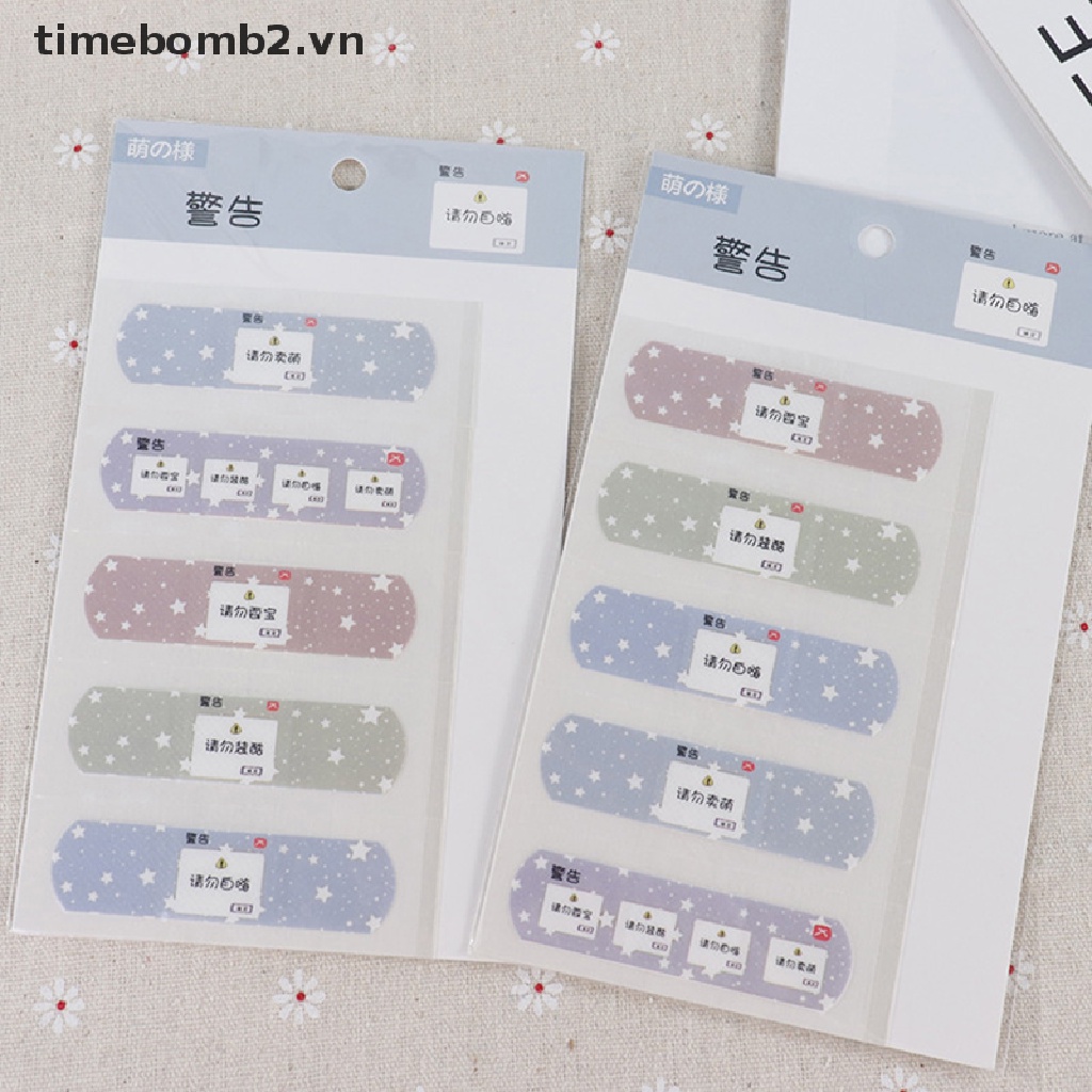 Bộ 5 Băng Cá Nhân Chống Thấm Nước Họa Tiết Hoạt Hình Cho Bé