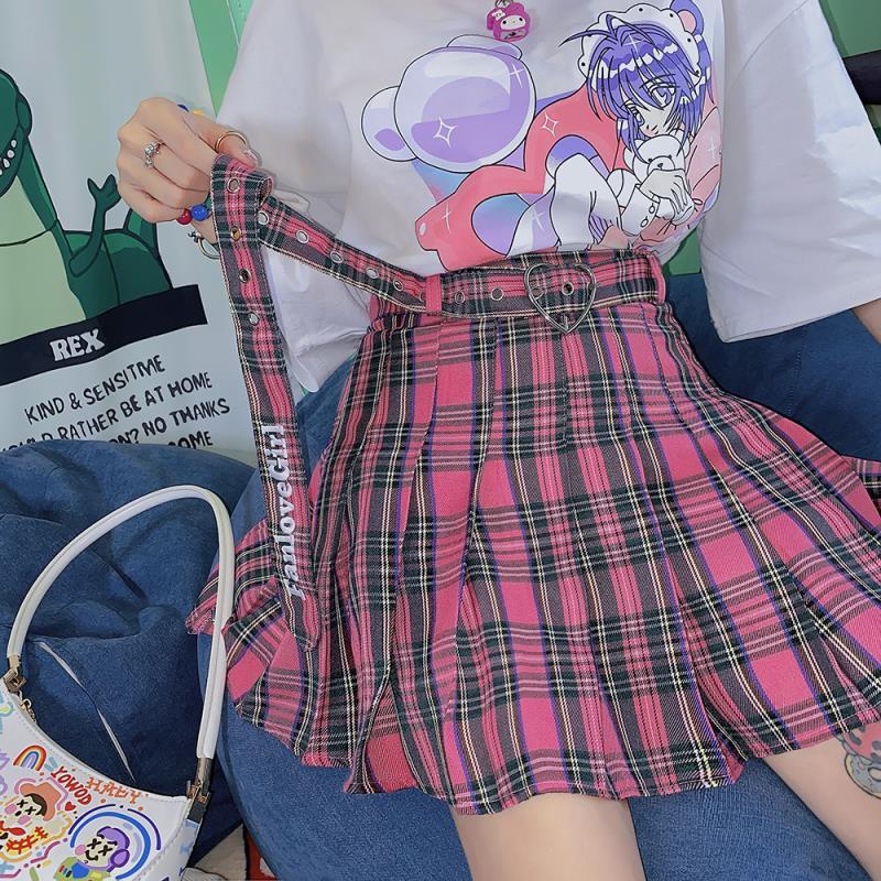 Chân Váy Ngắn Xếp Ly Phong Cách Harajuku Y2K Y2K Cá Tính Ngọt Ngào Cho Nữ Hàng Có Sẵn