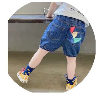 Quần jeans đùi đuôi cá sấu cho bé 10-20kg
