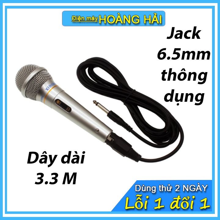 Micro karaoke AK-319, thu âm cực tốt, chống hú tuyệt đối, đầu lọc 3 lớp giúp âm thanh hay hơn