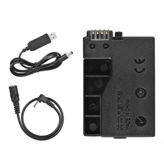 DR-E8 Dummy Battery with DC Power Bank USB Adapter Cable Replacement for LP-E8 for Canon EOS 550D 600D 650D 700D DSLR Cameras