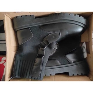 [Order] Boot Ulzzang Cổ Nỉ - Bốt Da Nữ Ulzzang