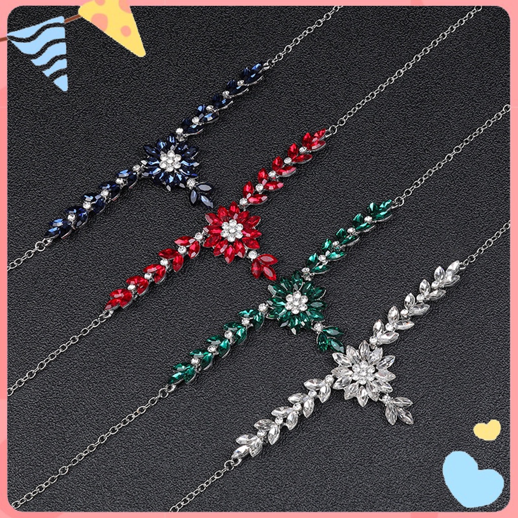 1 Set Vòng cổ Và Bông Tai Đính Đá Giả Pha Lê Màu Sắc Tương Phản Phong Cách Vintage