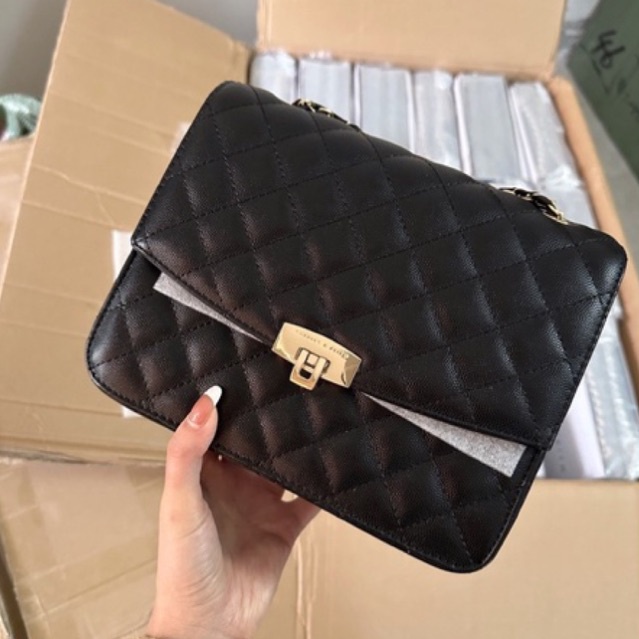 Túi xách da hạt trám ô