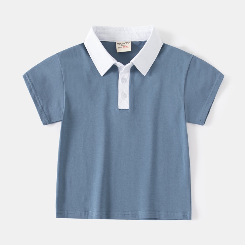 Áo thun polo SOFFNY cotton tay ngắn thời trang mùa hè dành cho bé trai