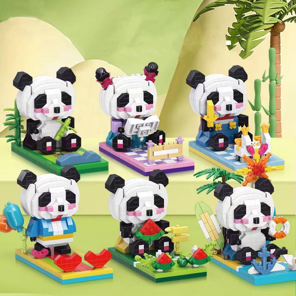 (SẴN HÀNG) Đồ Chơi mô hình Lắp Ráp 3D Giá Đỡ Điện Thoại Hình Gấu Trúc Dễ Thương Cho Bé