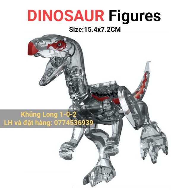 Đồ Chơi Khủng Long Therizinosaurus 2023 Nhỏ Trong Suốt Dài 13cm x Cao 8cm Jurassic World Hãng Lele