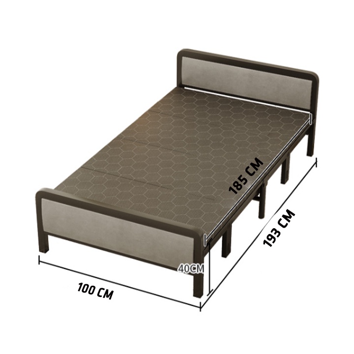 Giường Ngủ Cá Nhân Có Nệm Gấp Gọn Cao Cấp, Giường Ngủ Trưa, Giường Xếp Khung Thép