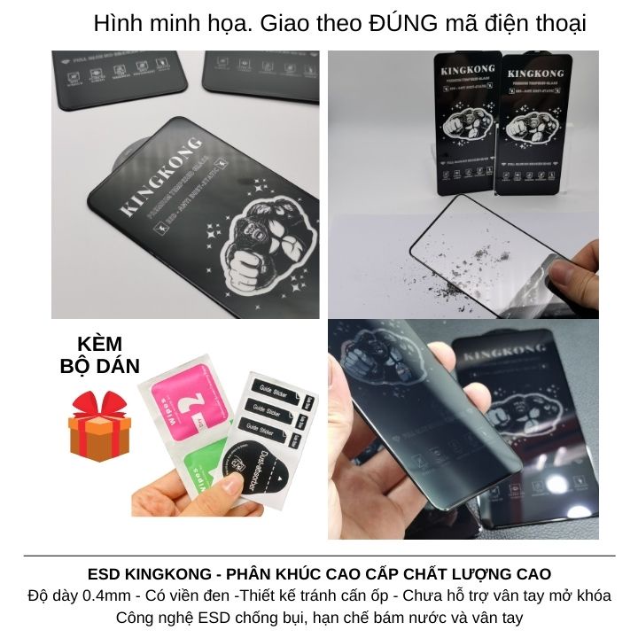 Kính cường lực kingkong Oppo Reno 8/8z 5G/ Reno 3 /Reno 4/ Reno 5/ Reno 6 5G/ Reno 6z/ Reno 7/7z/7 Pro/Reno 2/2F