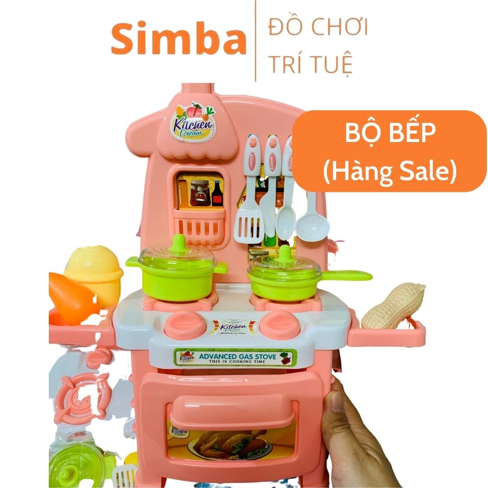 Đồ chơi nhà bếp nấu ăn kèm xe đẩy cao cấp bằng nhựa an toàn Kitchen Dream đồ chơi Simba cho bé