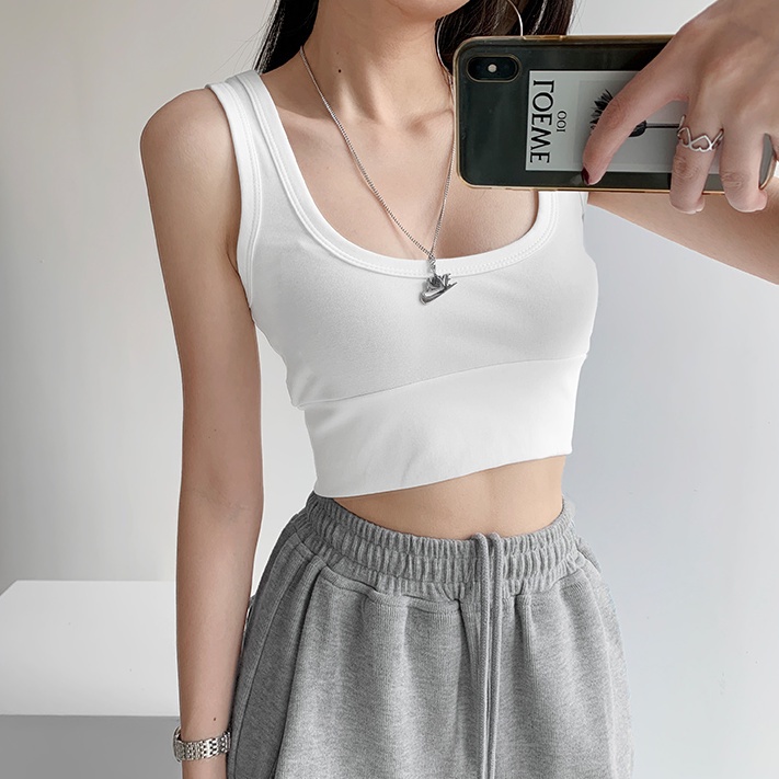 Áo COZOK Ba Lỗ Thể Thao Màu Trơn Dáng Ôm Gợi Cảm Thời Trang