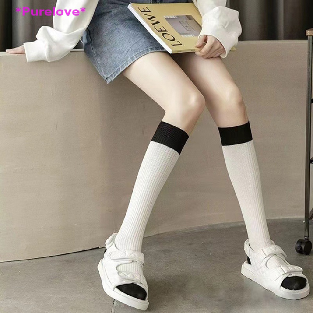Vớ Dài Qua Gối Màu Trơn Giữ Ấm Thời Trang Cho Nữ Mới
