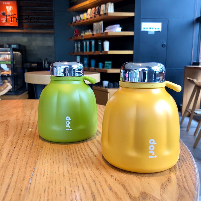 Bình Nước Giữ Nhiệt Bằng Thép Không Gỉ 304 Họa Tiết Hoạt Hình Dễ Thương