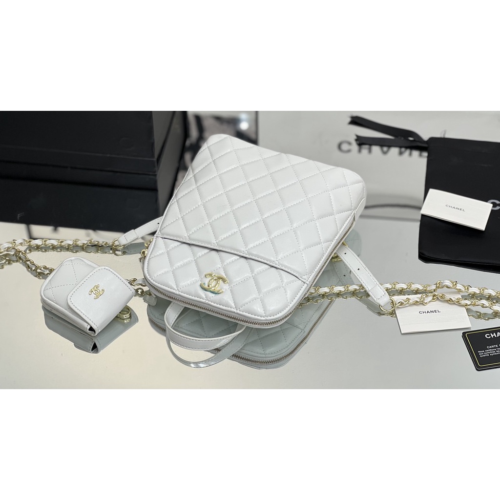 Balo chần trám 23A khóa kéo miệng CHẤT DA NHÁM, BÓNG LOẠI DA MỚI SIZE : 22 X 24cm FULLBOX VIP NAM CHÂM, TÚI VẢI , BILL