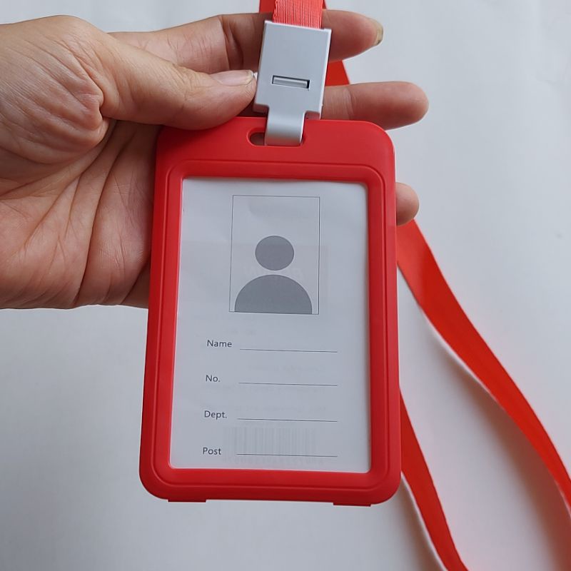 Thẻ đeo sinh viên, bao thẻ, dây đeo thẻ nhân viên kiểu dáng sang trọng nhiều màu sắc dây rộng 1,5 cm, thẻ đứng 7 x 11cm