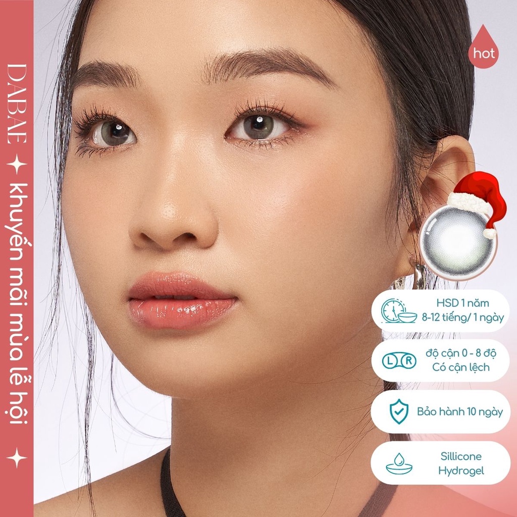 lens cận màu olive có viền Hàn Quốc HANOIAN | hãng DABAE