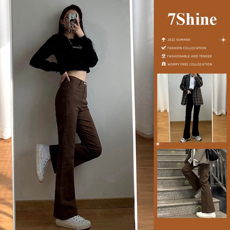 Quần Jeans dáng loe ống phù hợp tuổi teen ,hack dáng cực chất dành cho nữ