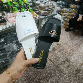 Dép thời trang Prada da lì