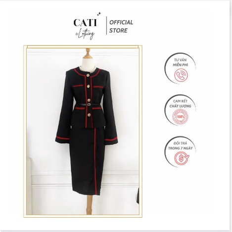 Set váy kẻ 2 màu sang chảnh 2289