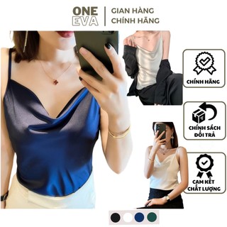 Áo hai dây nữ cổ đổ, lụa ngọc trai cao cấp, mặc trong áo blazer, chất vải mát mịn
