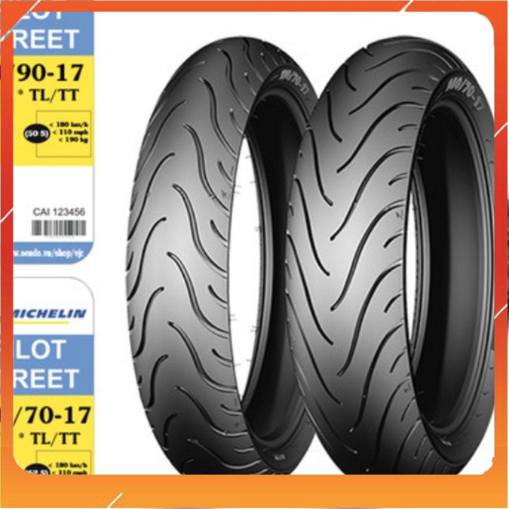 Combo cặp lốp Michelin Pilot Street 80-90-17 và 130-70-17 cho Exciter 150 độ - VJC SÀI GÒN